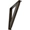 Ekena Millwork Traditional Wrought Iron Bracket, (Triple center brace), Antiqued Brass 2"W x 12"D x 15"H BKTM02X12X15TTRABS - alternate 1